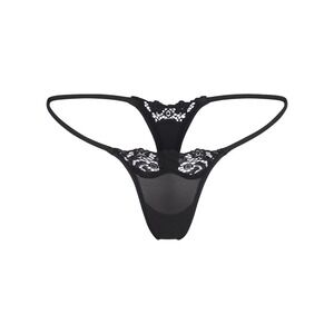 Skims Fits Everybody Lace String Thong - NEW - Onyx -‎ Small